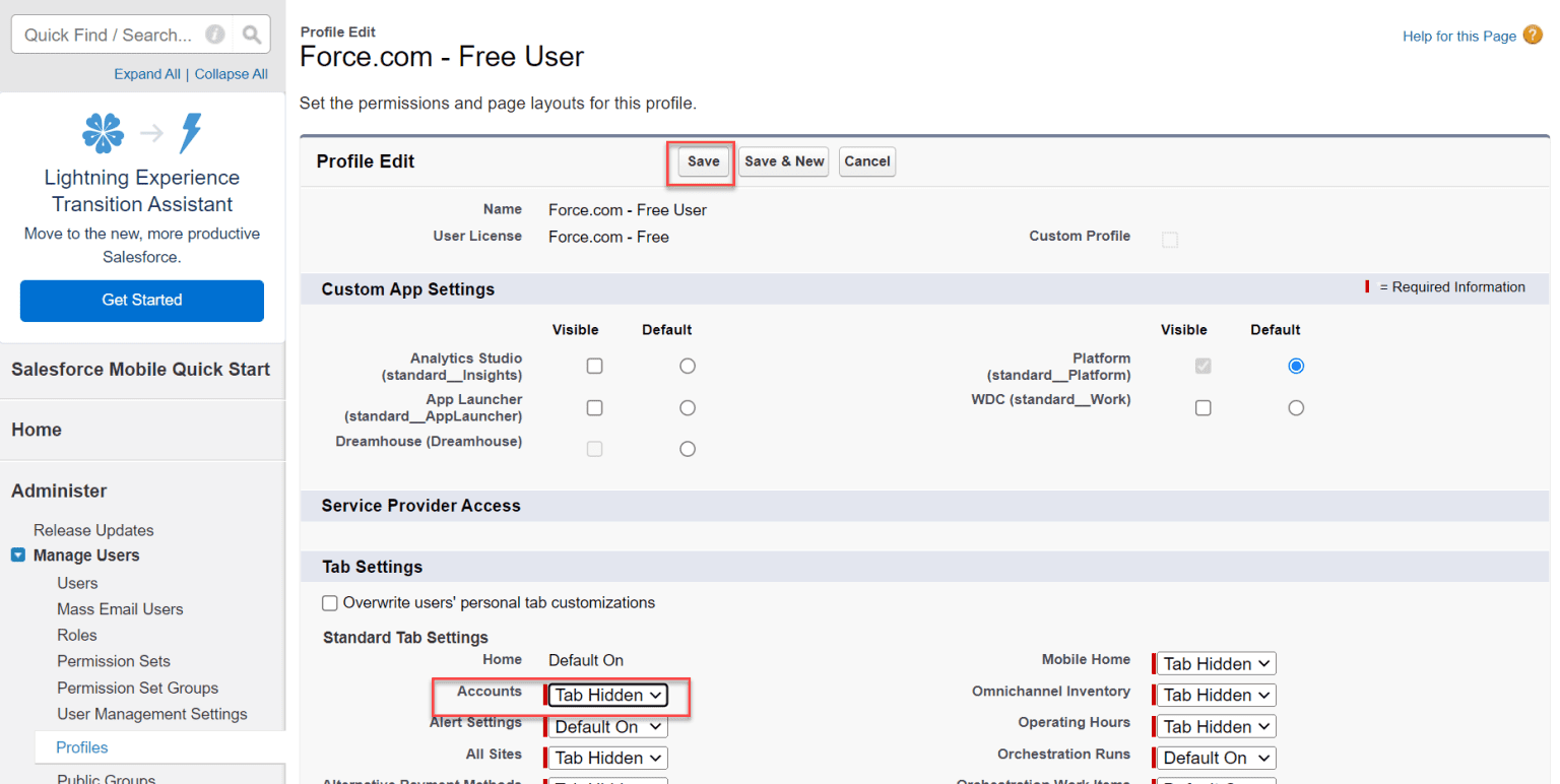 How to Hide Tabs for Users in Salesforce - SalesForce FAQs