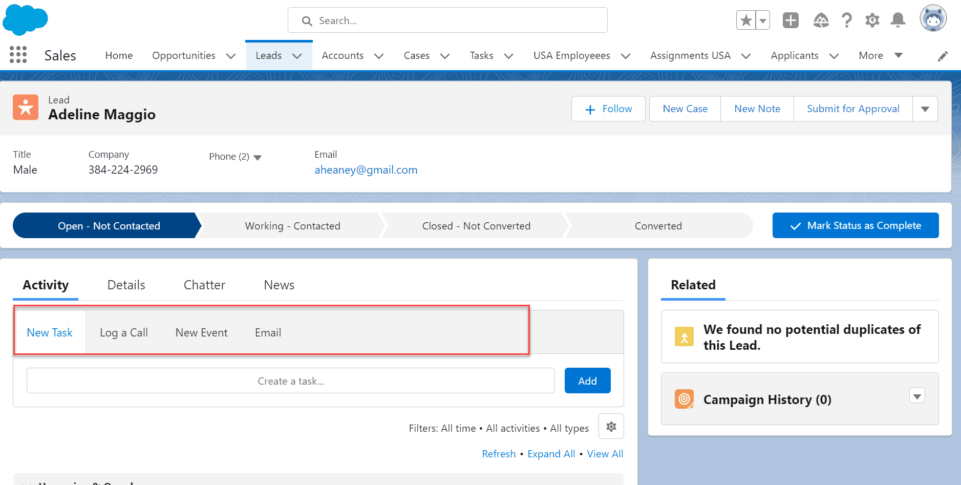 How To Add Email To Activity Tab In Salesforce SalesForce FAQs