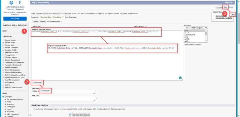Salesforce Formula to Get Last Day of The Month