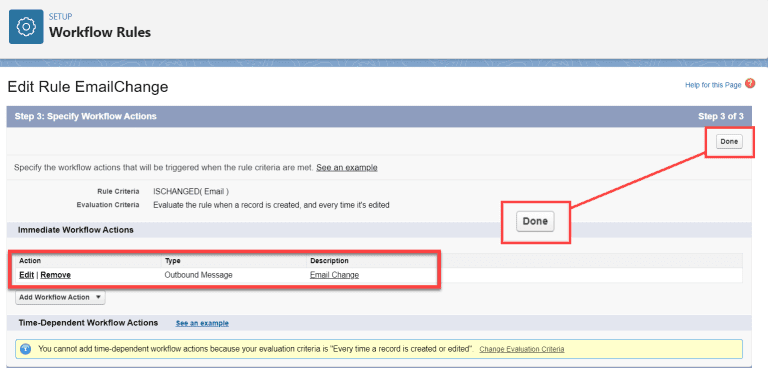 Send Outbound Message Using Workflow in Salesforce