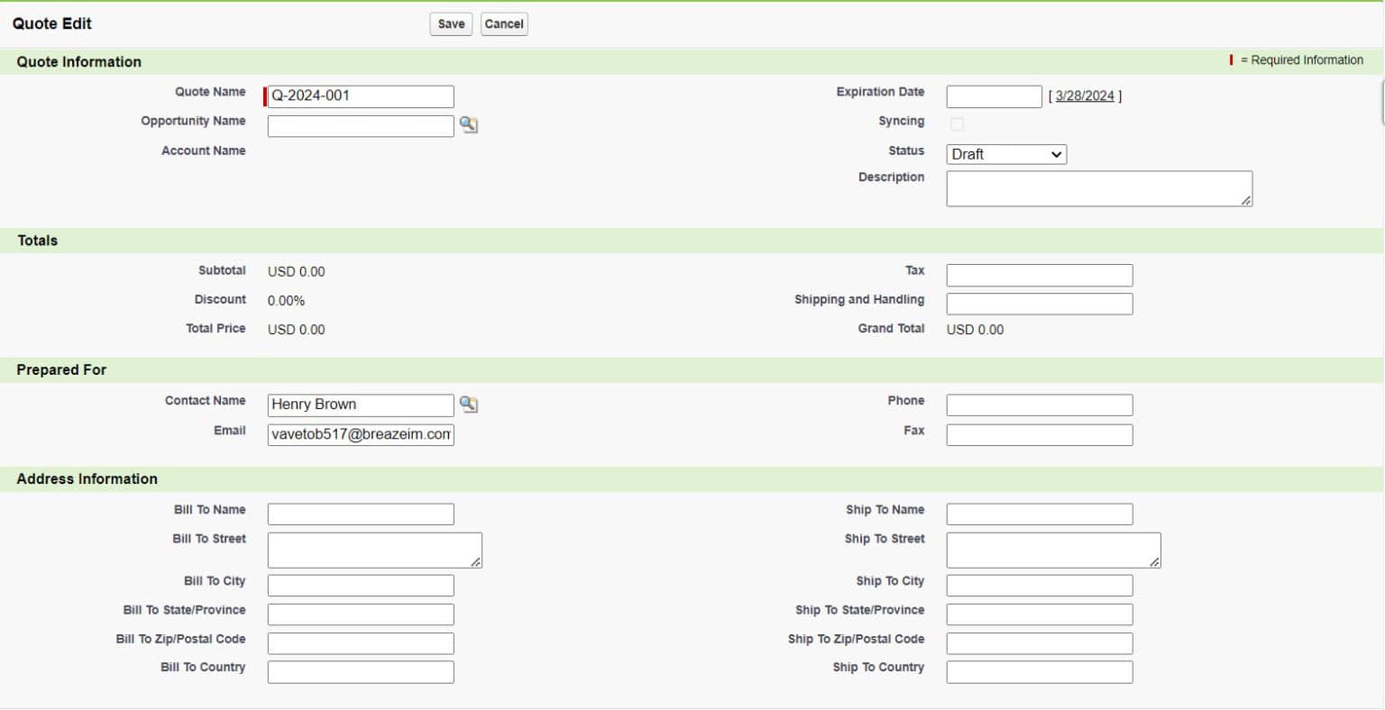 Salesforce Quote | How to Create a Quote in Salesforce - SalesForce FAQs