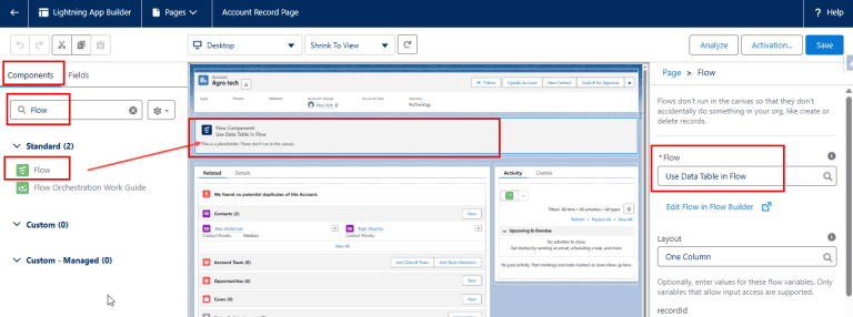 How to Use Data Table in Salesforce Screen Flow
