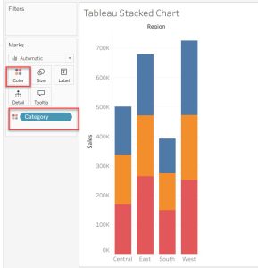 Add Total of Values in Tableau Stacked Bar Chart