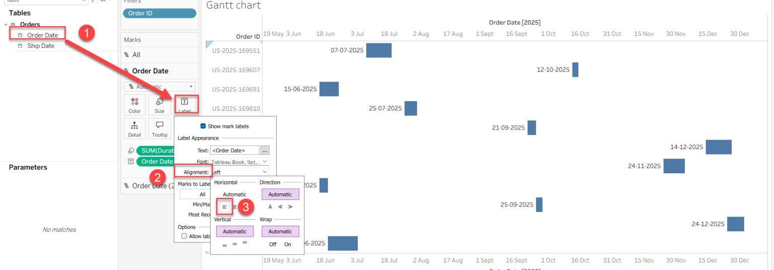 Tableau Gantt Chart With Start and End Date