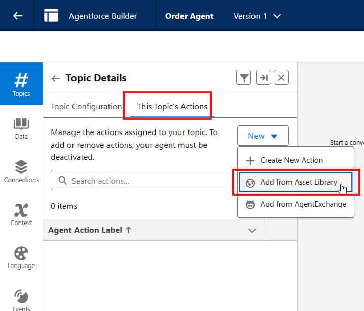 Add Record Summary Prompt Template to AI agent in Salesforce