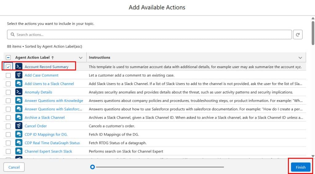 Assign Custom Prompt Template Action to AI Agents in Salesforce