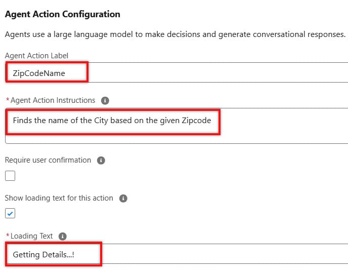 Configure AI Agent Action in Salesforce