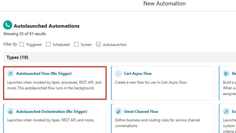 Flow Used to Create Custom Action for Agentforce AI agents in Salesforce