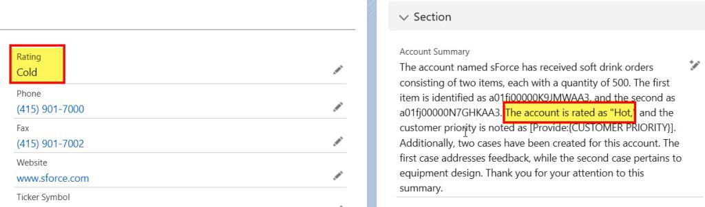 Salesforce Agentforce Field Generation Prompt Template