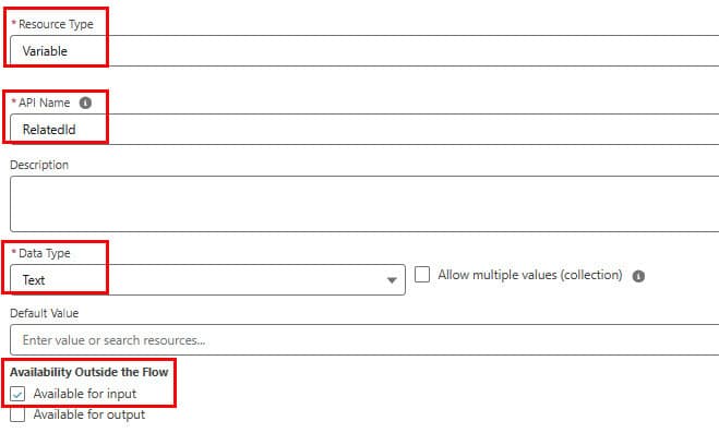 Salesforce Flow Text Variable