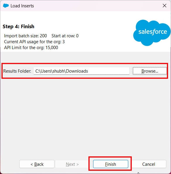 Salesforce Data Loader Success and Failed Records