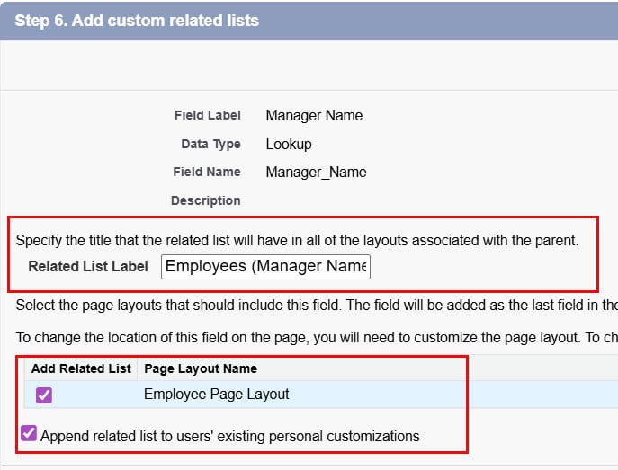 Self Lookup Relationship in Salesforce