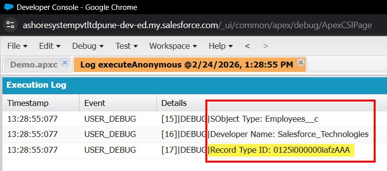 Get Record Type ID in Salesforce Apex