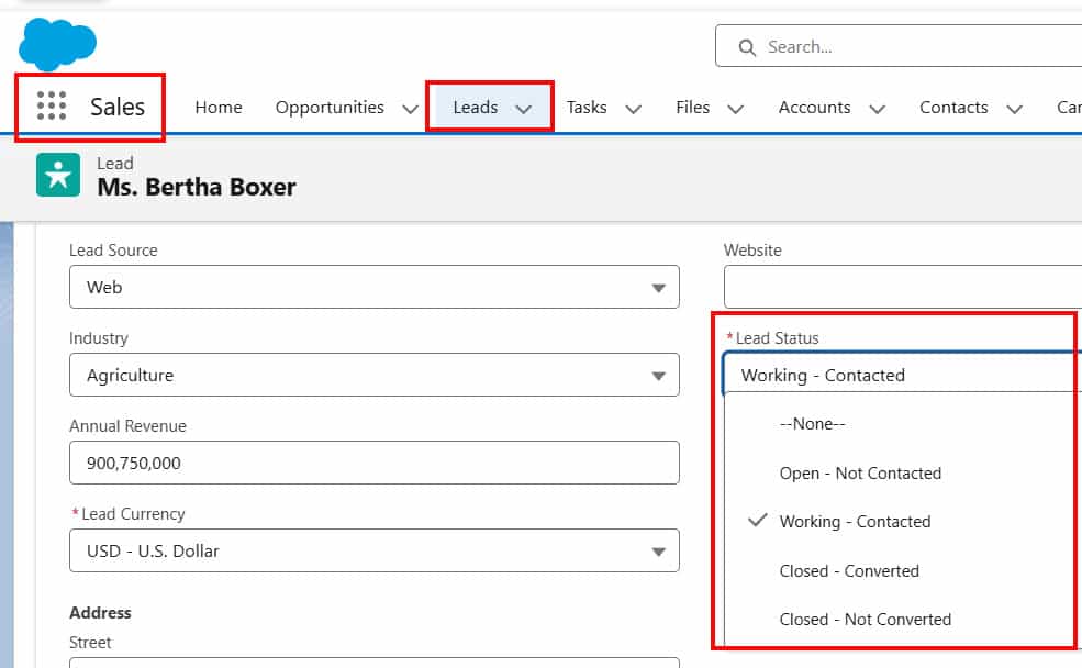 Sales Cloud in Salesforce