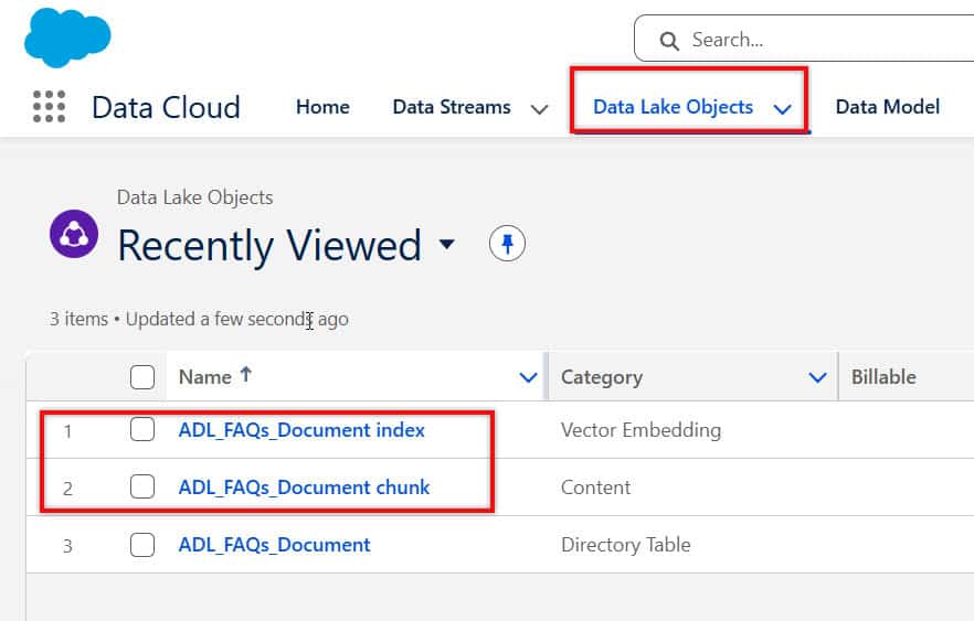 Chunking &amp; Indexing in Salesforce Data Cloud