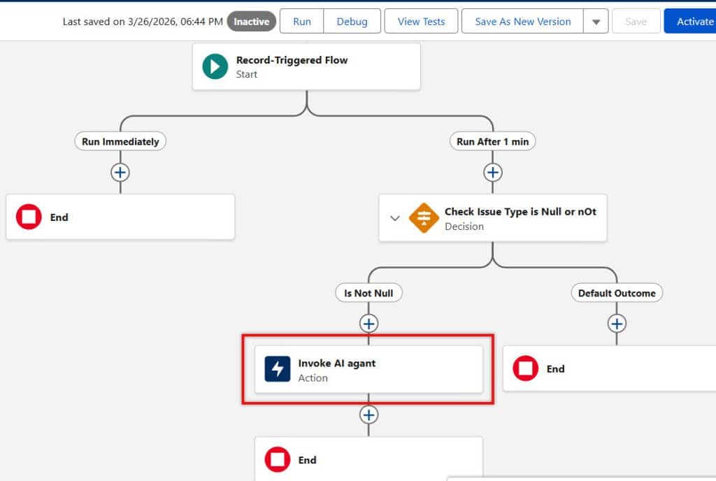 Flow Builder connected with Agentforce