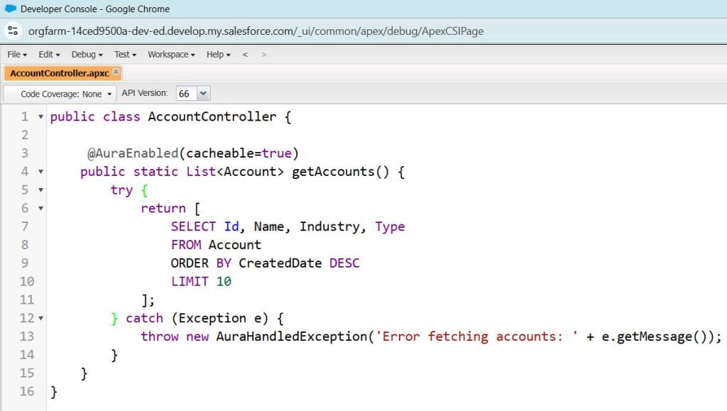 use AuraEnabled in Apex class in Salesforce