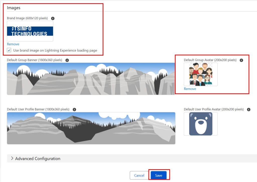 Add Image and Group Banner in Salesforce