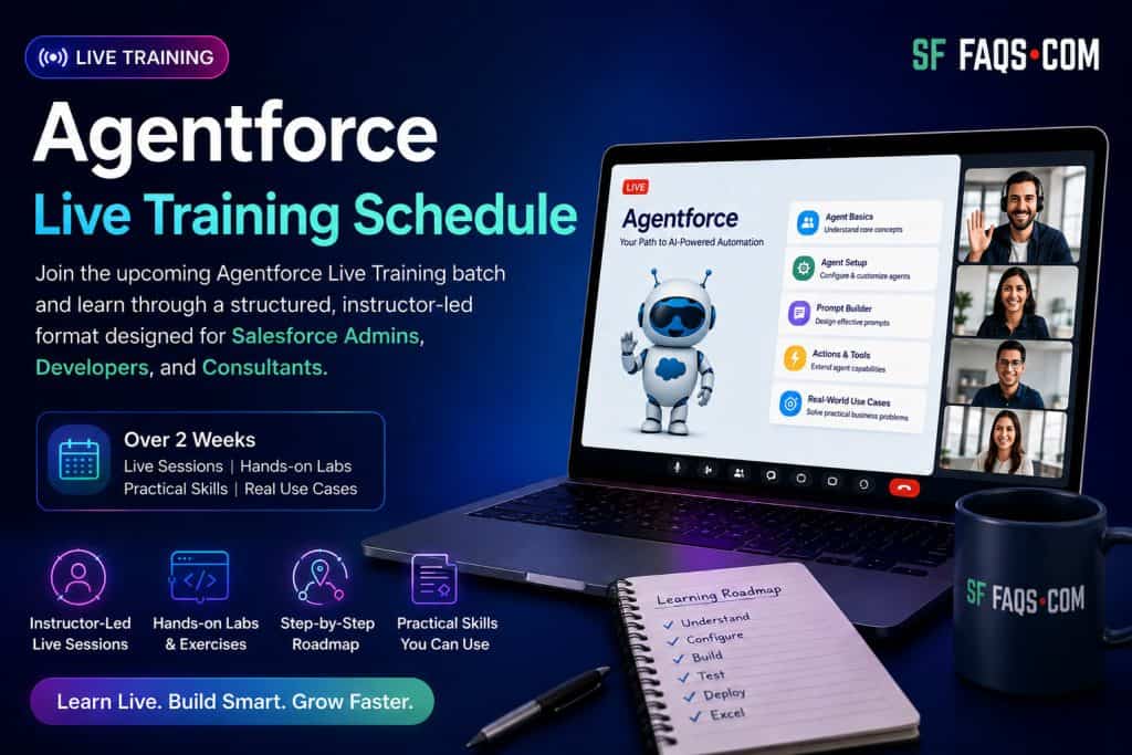 Agentforce Live Training Schedule