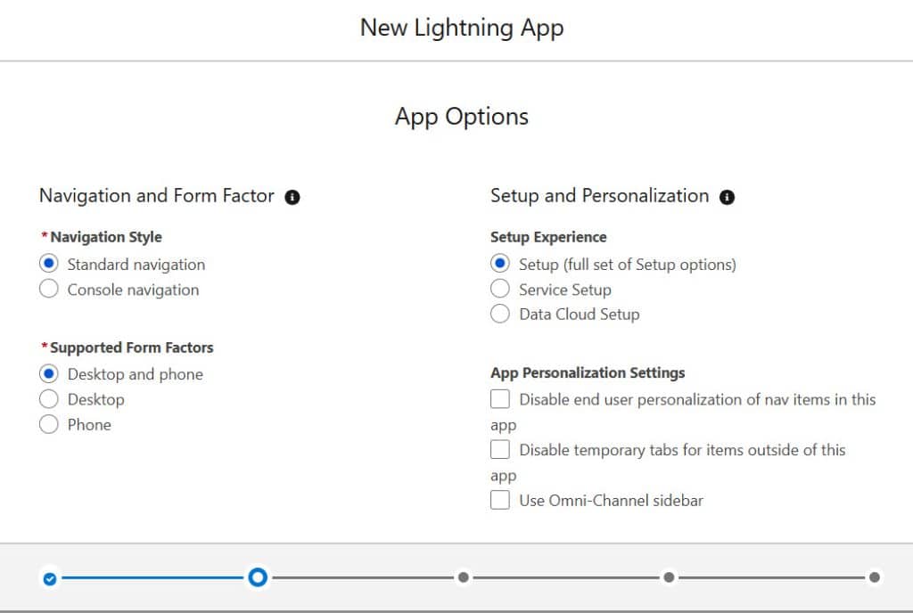 Configure Salesforce Lightning App