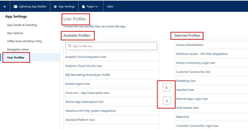 Control Tab Visibility Per Profile for Apps in Salesforce