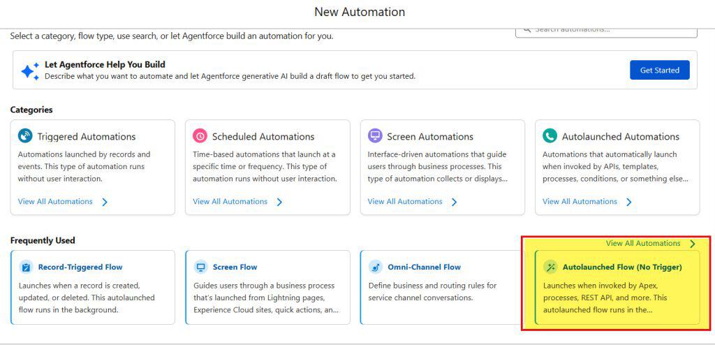 Create Autolaunch Flow in Salesforce