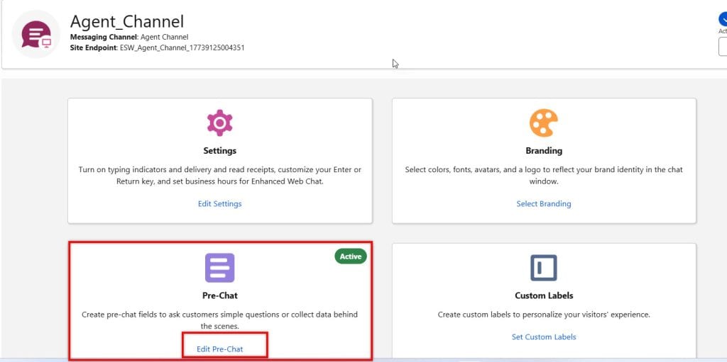 Edit Pre-Chat in Salesforce Embedded Service Deployments