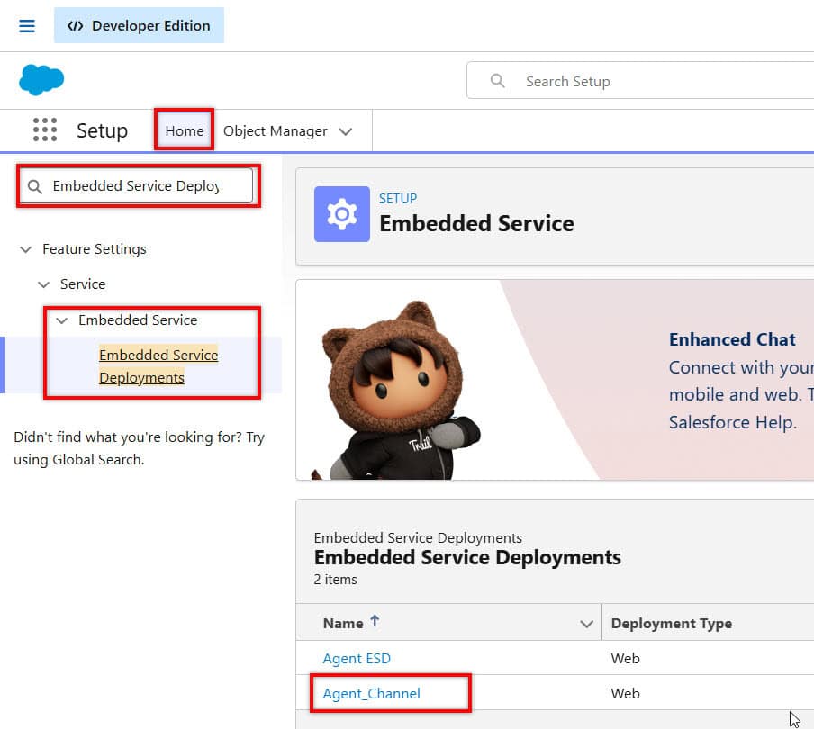 Embedded Service Deployments in Salesforce