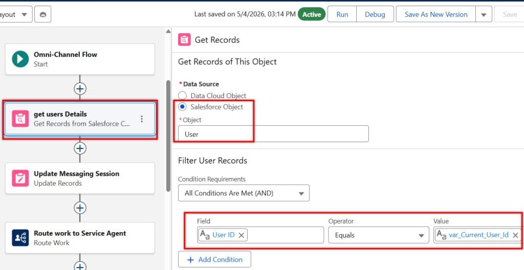 Get Logged User Details by Passing Messaging Channel Variable