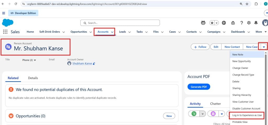 Salesforce Person Account