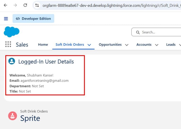 Logged In. User Header Menu Show Logged-In User Details in the Salesforce Header