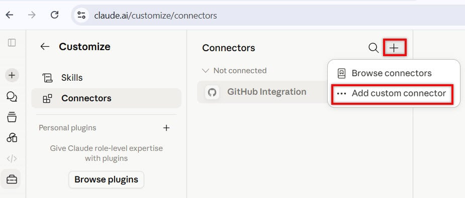 Add Custom Connector to Claude AI