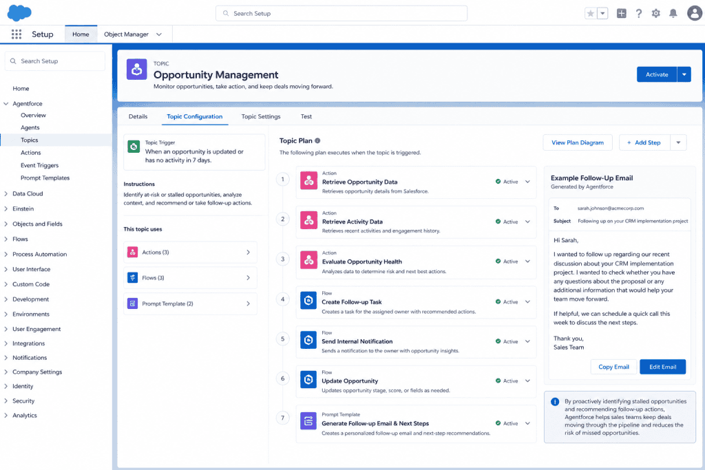 Agentforce Opportunity Follow-Up and Pipeline Management
