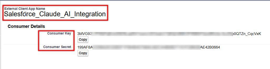 Consumer Key and Consumer Secret in Salesforce