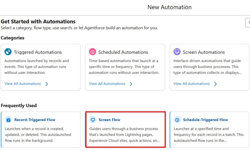 Salesforce Screen in Flows
