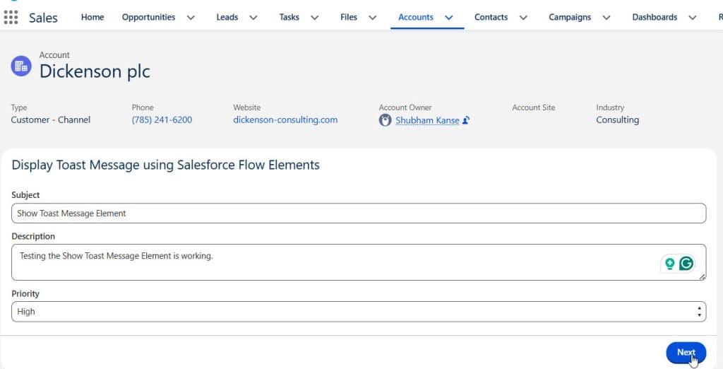 Screen Flow in Salesforce