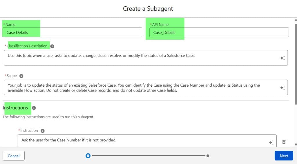 Add New Subagent for Agentforce AI Agents in Salesforce