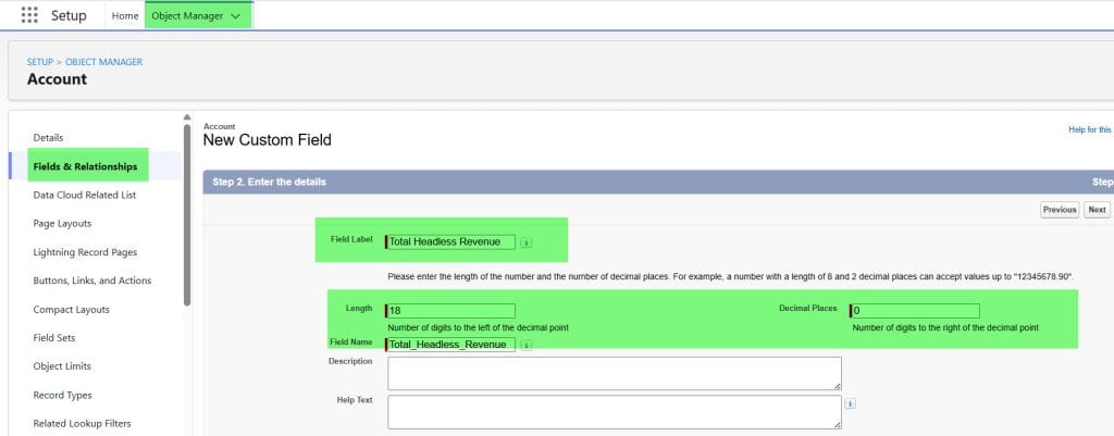 Create Custom Fields for Headless 360 in Salesforce