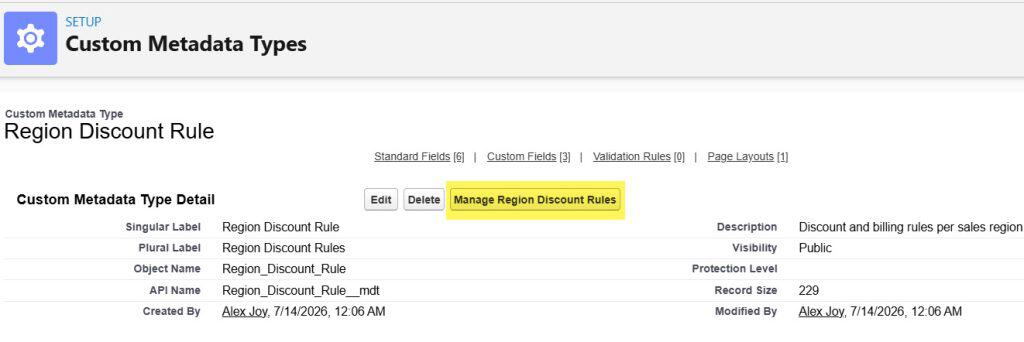 Manage Custom Metadata Types in Salesforce