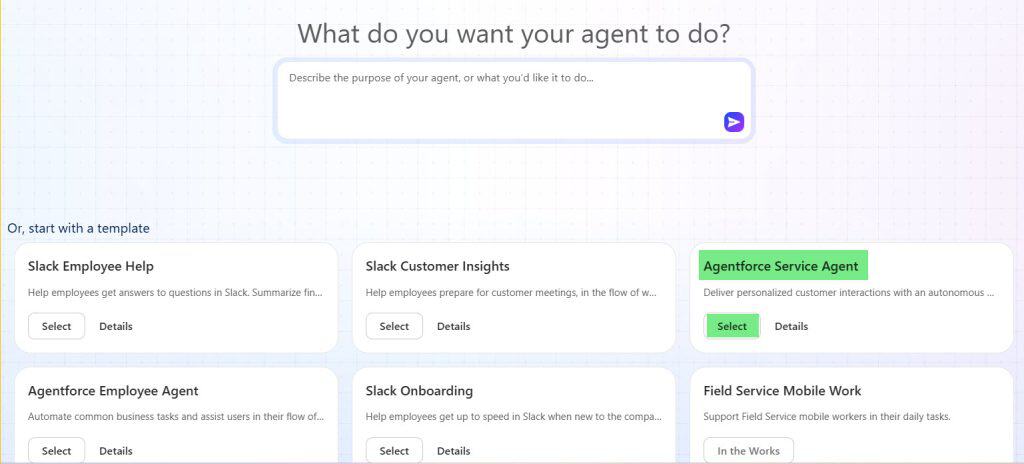 Agentforce Scrip AI Service Agent in Salesforce