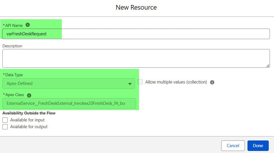 Apex Defined Variable in Salesforce Flow