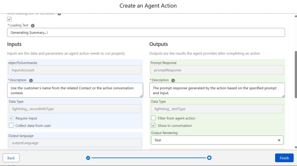 Configure the Output Variable in Agents Actions in Agentforce