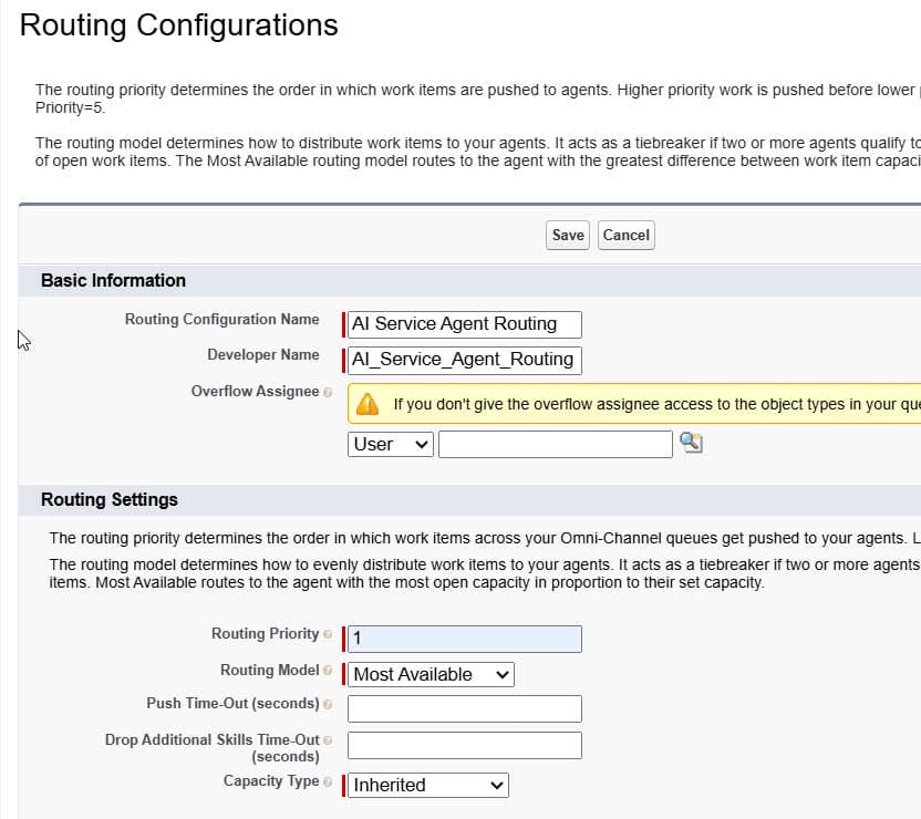 Salesforce Routing Configuration in Salesforce